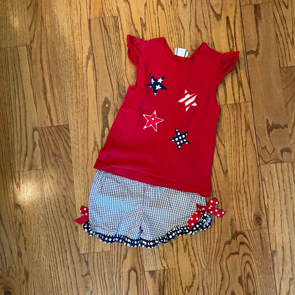 Girls’ patriotic short set